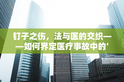 钉子之伤，法与医的交织——如何界定医疗事故中的‘钉子使用不当’？