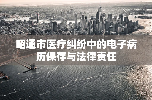 昭通市医疗纠纷中的电子病历保存与法律责任