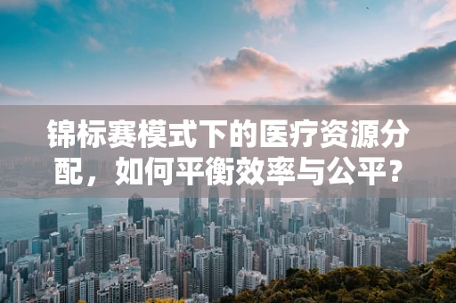 锦标赛模式下的医疗资源分配，如何平衡效率与公平？