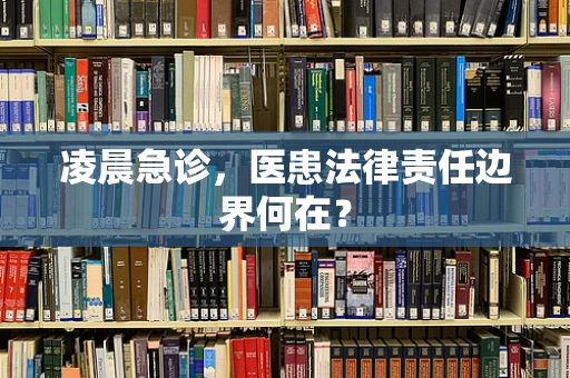 凌晨急诊，医患法律责任边界何在？