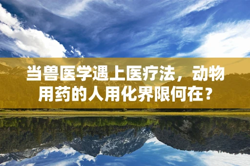 当兽医学遇上医疗法，动物用药的人用化界限何在？