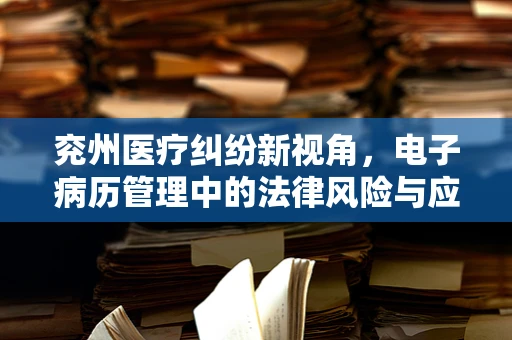 兖州医疗纠纷新视角，电子病历管理中的法律风险与应对策略