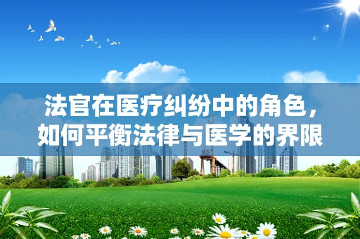 法官在医疗纠纷中的角色，如何平衡法律与医学的界限？