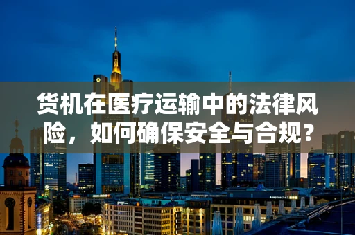 货机在医疗运输中的法律风险，如何确保安全与合规？