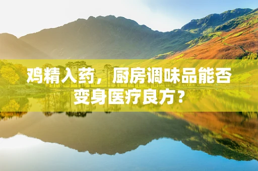 鸡精入药，厨房调味品能否变身医疗良方？