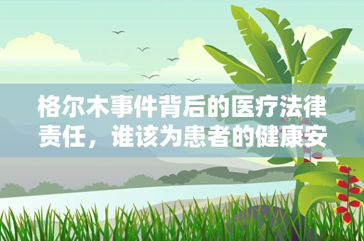 格尔木事件背后的医疗法律责任，谁该为患者的健康安全负责？