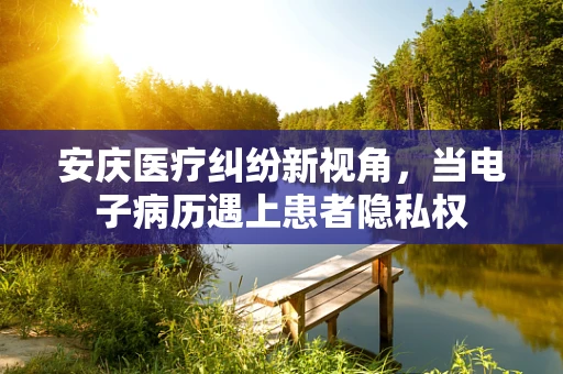 安庆医疗纠纷新视角，当电子病历遇上患者隐私权