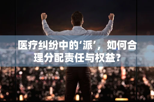 医疗纠纷中的‘派’，如何合理分配责任与权益？
