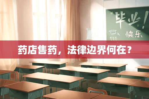 药店售药，法律边界何在？
