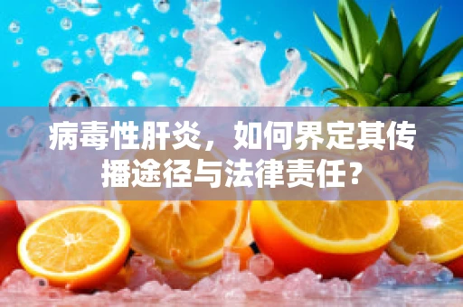 病毒性肝炎，如何界定其传播途径与法律责任？
