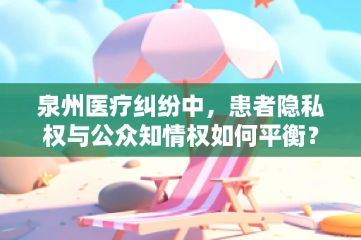 泉州医疗纠纷中，患者隐私权与公众知情权如何平衡？