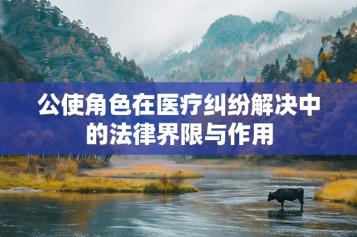 公使角色在医疗纠纷解决中的法律界限与作用