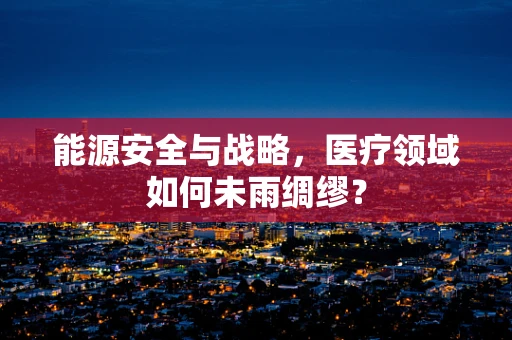 能源安全与战略，医疗领域如何未雨绸缪？