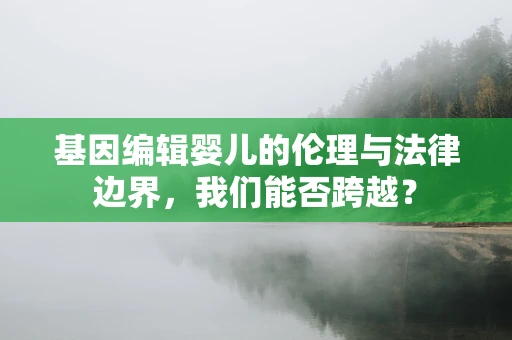 基因编辑婴儿的伦理与法律边界，我们能否跨越？